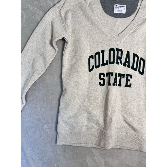 Champion Colorado State University Sweatshirt M CSU Rams College School V-Neck - Picture 4 of 7
